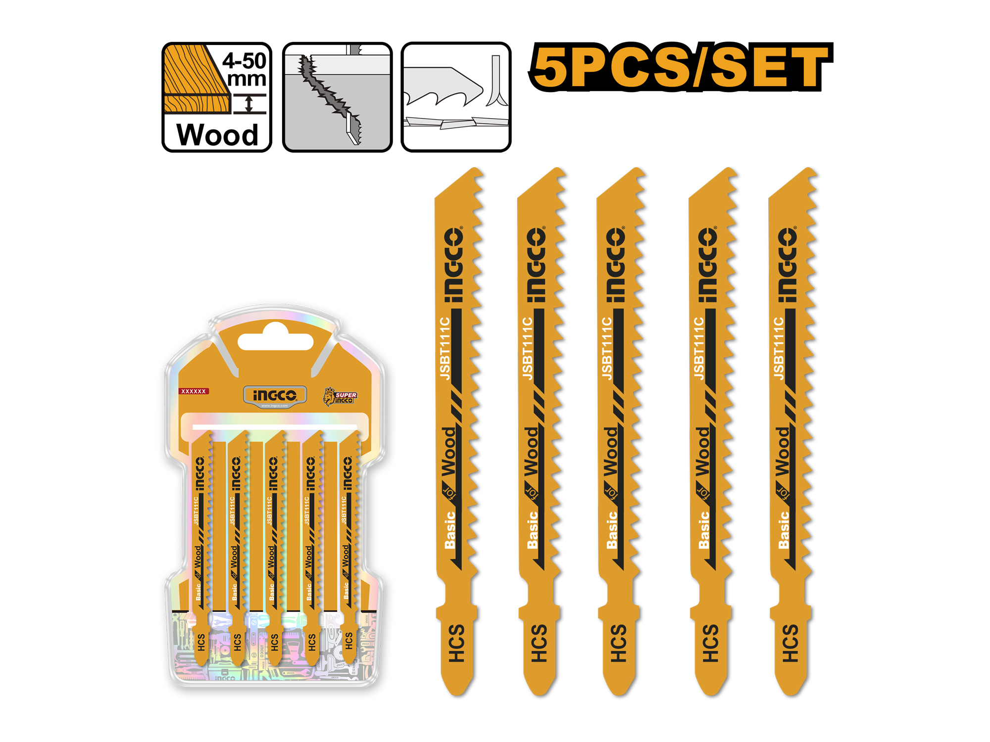 SET DE 5 SIERRAS PARA CALADORA PARA MADERA