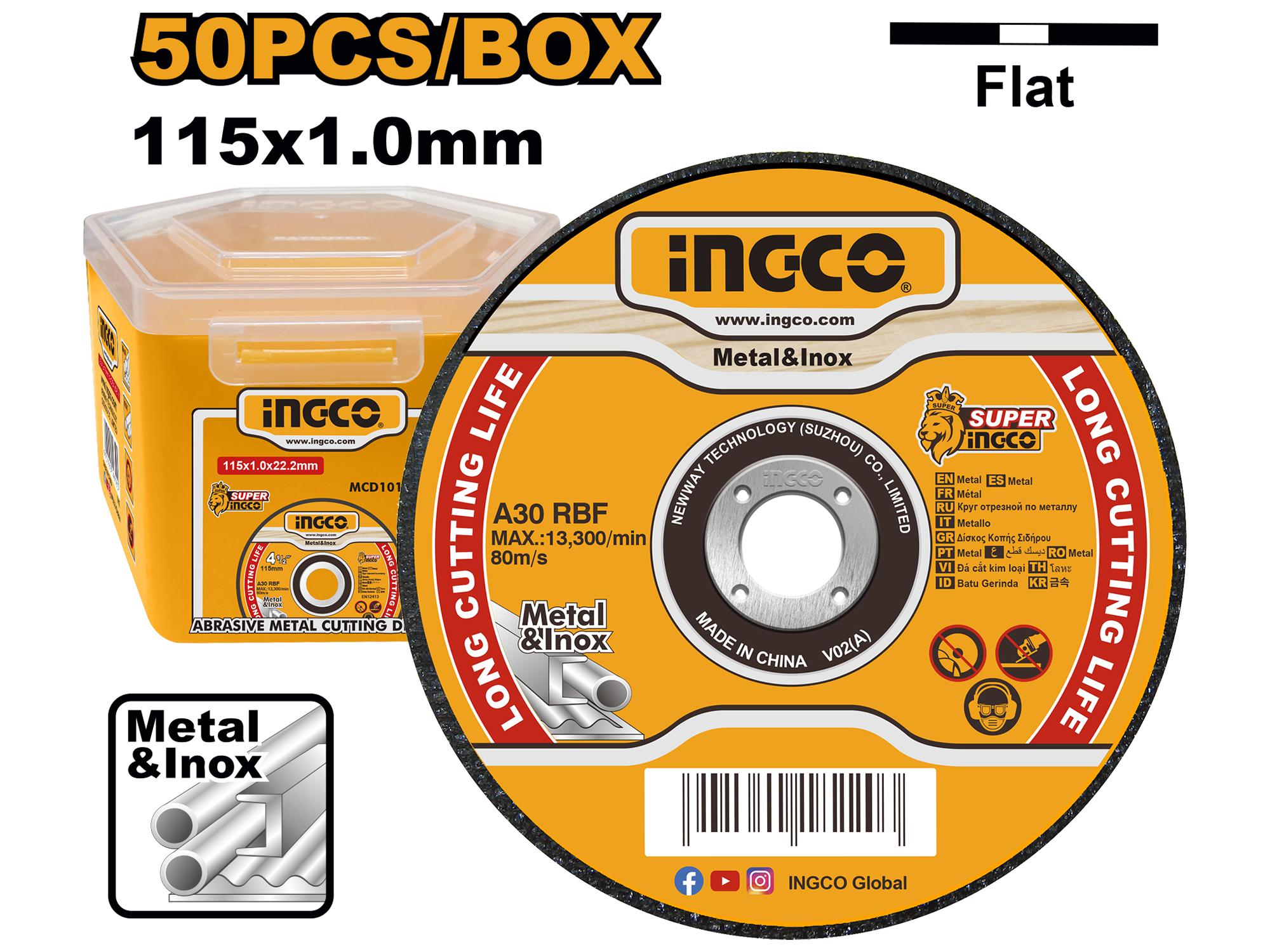 CAJA DE DISCOS DE CORTE DE METAL ULTRAFINO