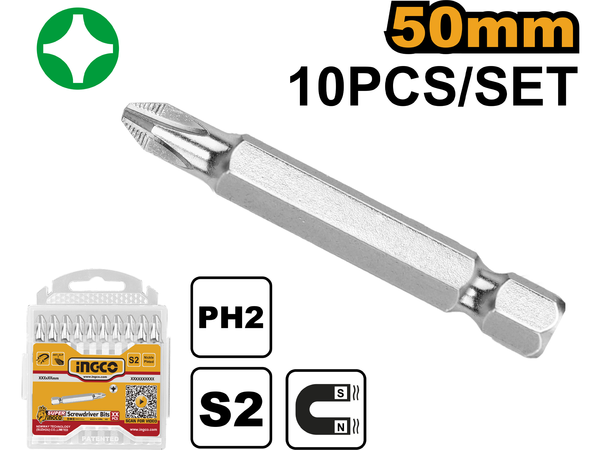 SET DE PUNTAS PH2 10PZS