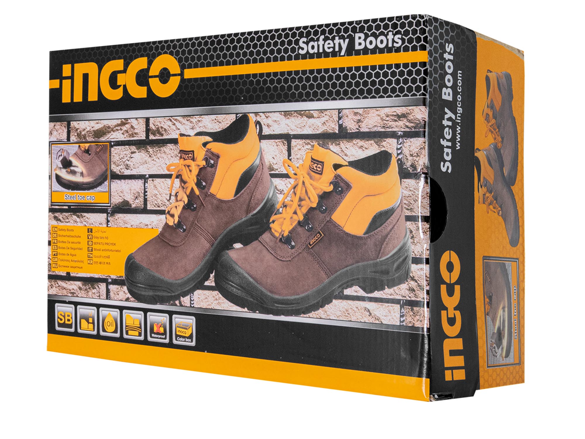 BOTA DE SEGURIDAD CAFÉ - Imagen 3