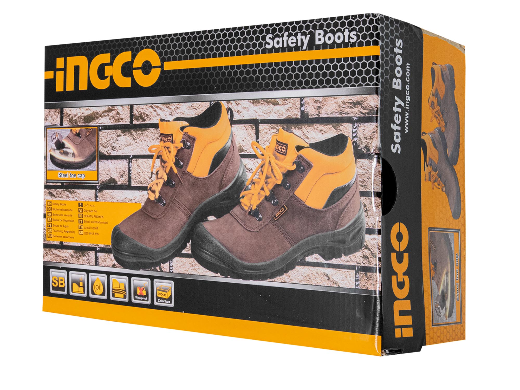 BOTA DE SEGURIDAD CAFÉ - Imagen 3