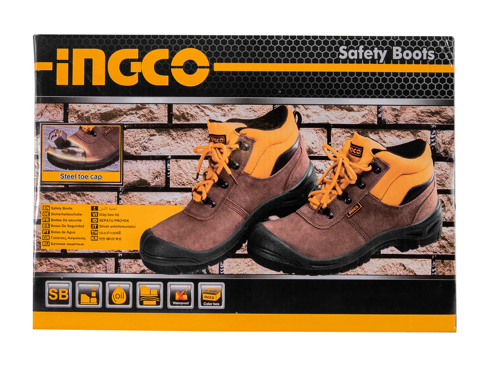 BOTA DE SEGURIDAD CAFÉ - Imagen 4