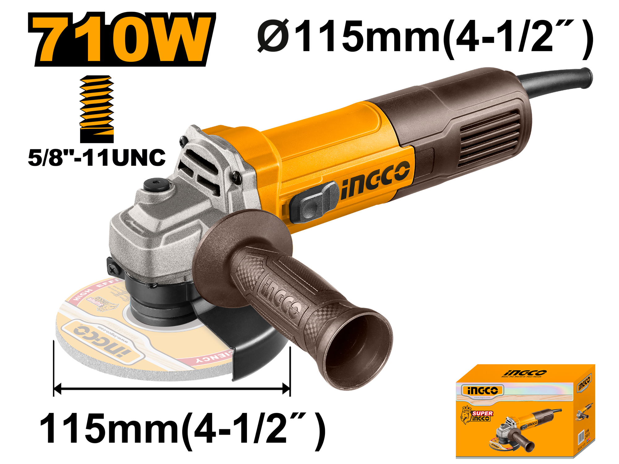 ESMERIL ANGULAR 710W, 4-1/2"