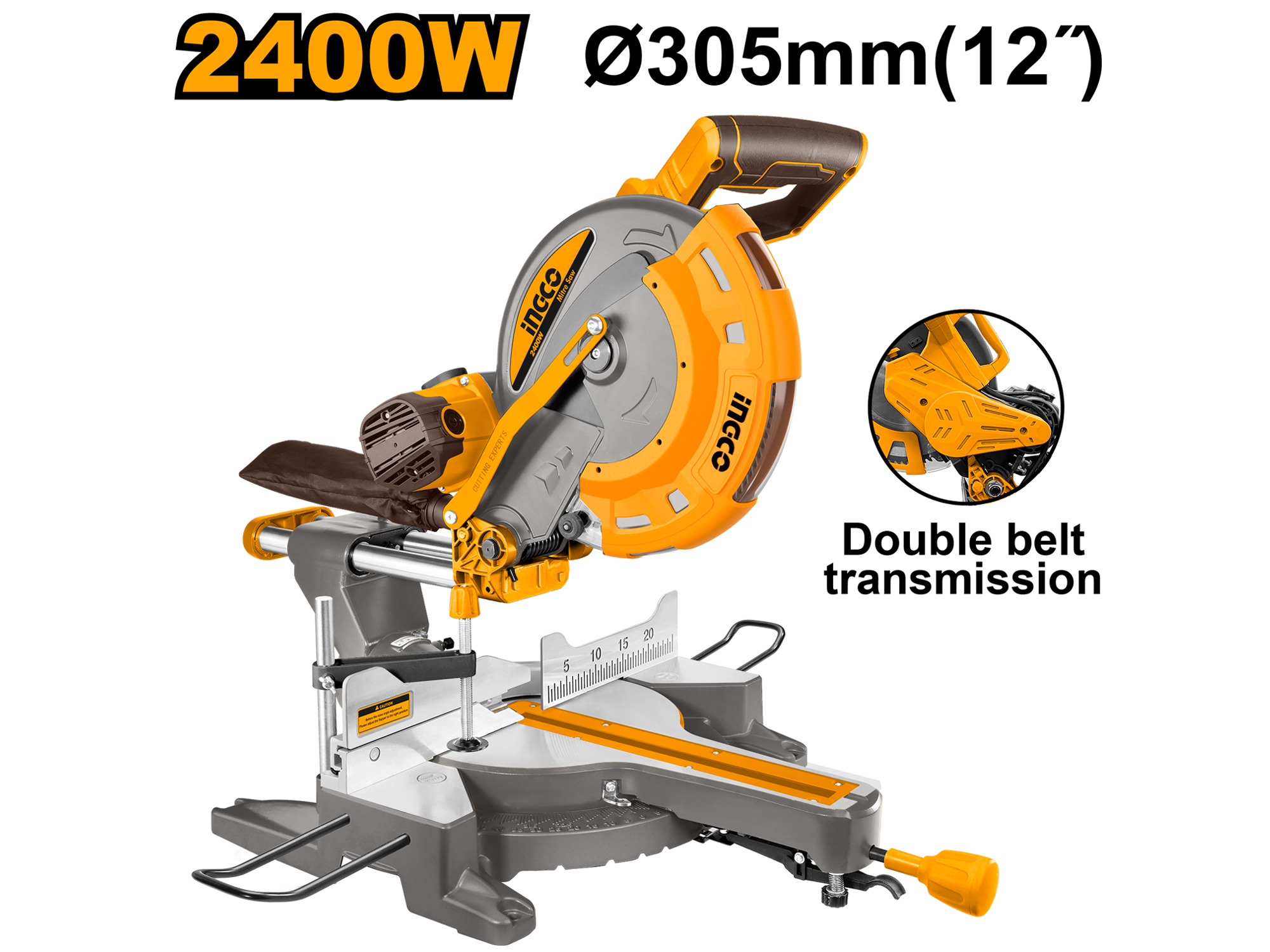 SIERRA DE INGLETE TELESCOPICA 2400W, 12"