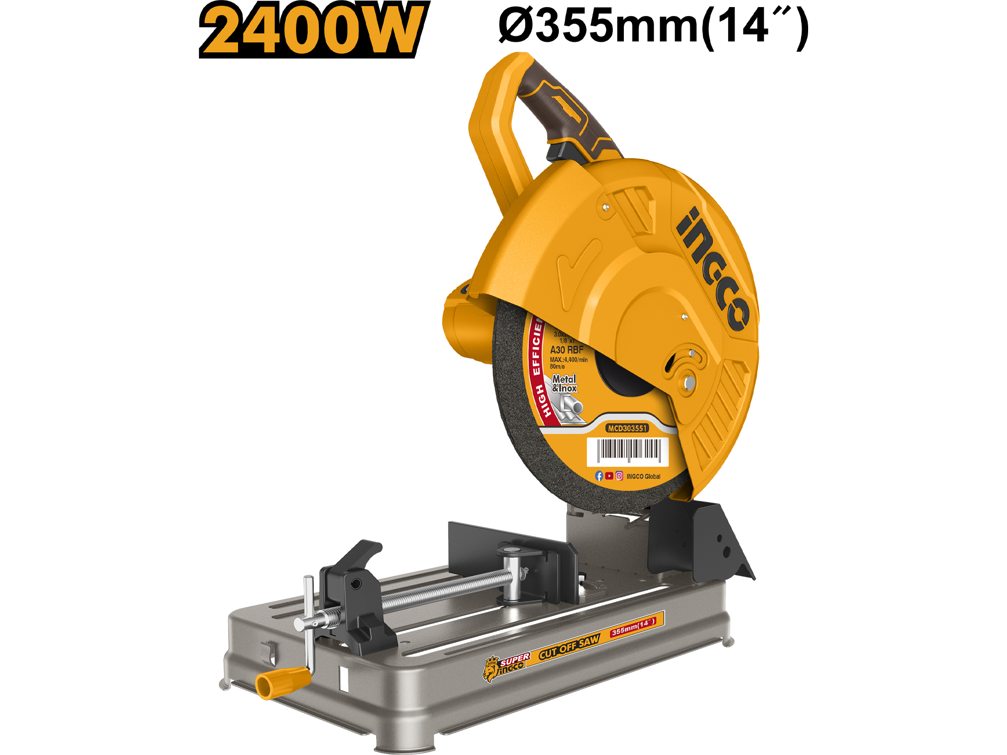 TRONZADORA PARA METAL 14", 2400W