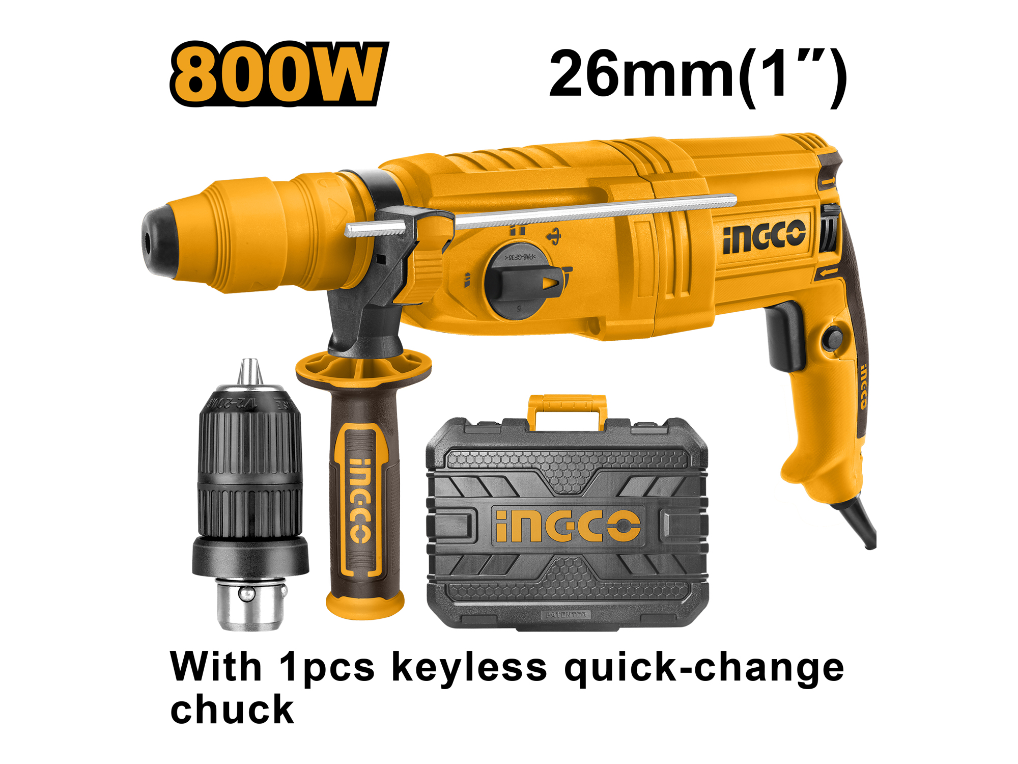 ROTOMARTILLO 800W CON MANDRIL SDS PLUS