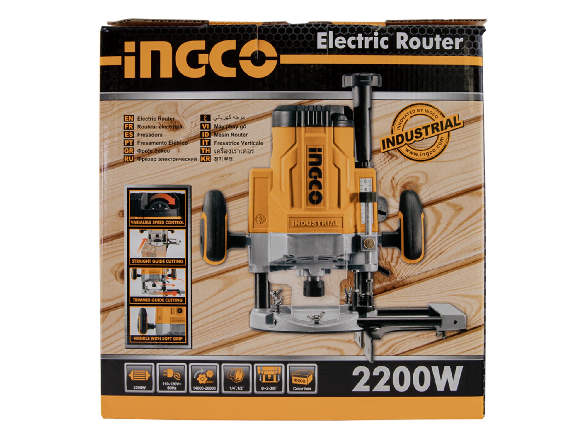 ROUTER ELÉCTRICO 1600W, 1/4" Y 1/2" - Imagen 2