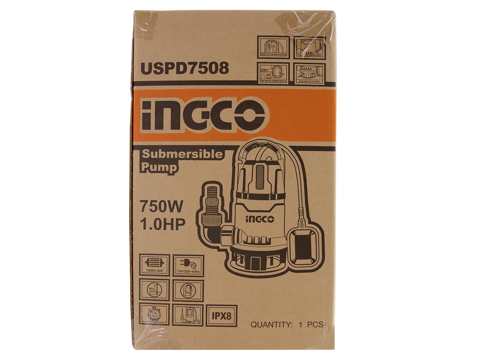 BOMBA SUMERGIBLE 1HP, 750W - Imagen 1