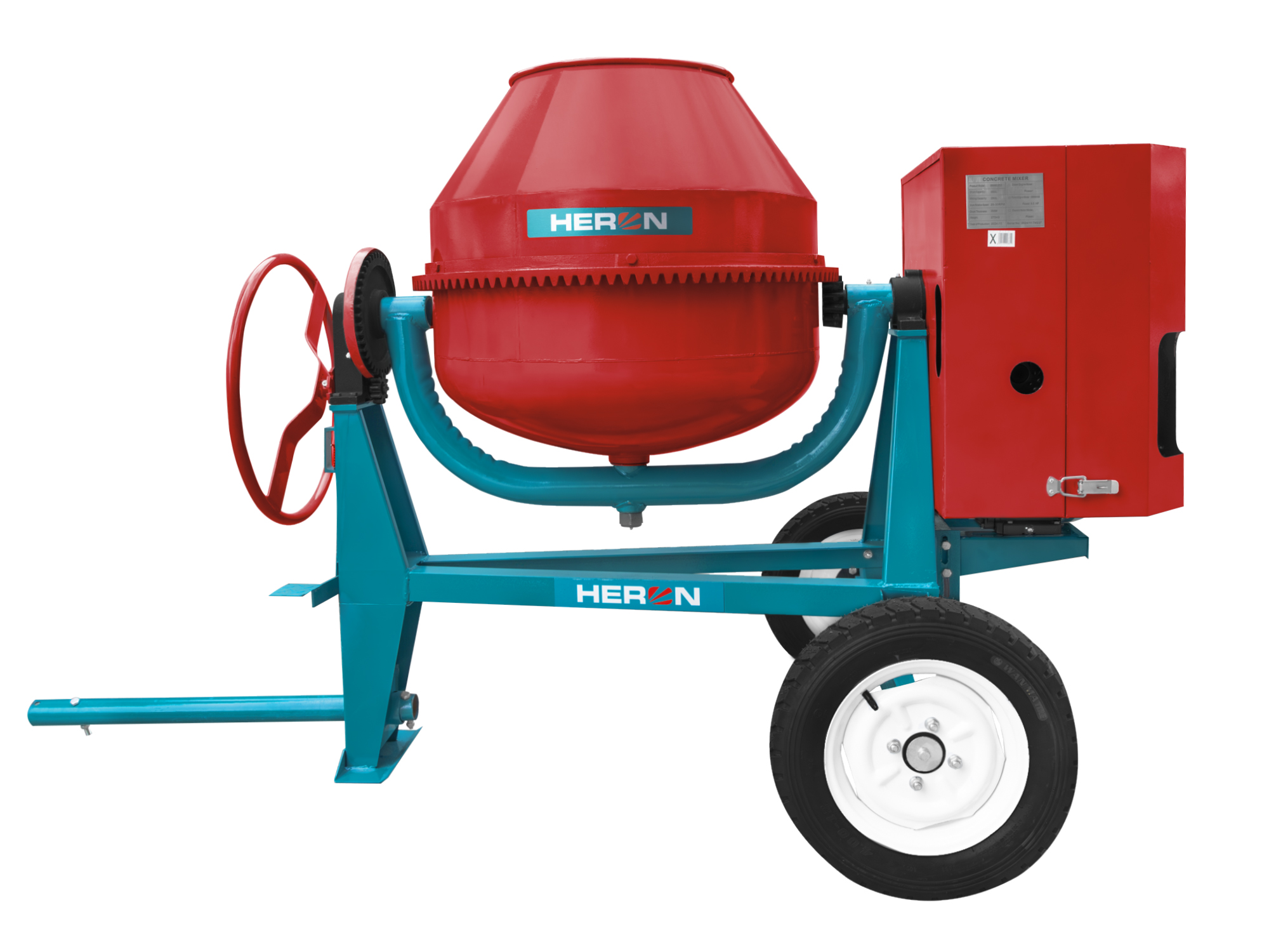 Mezcladora De Concreto Extol 350L Motor Heron 9Hp 1.5 Sacos